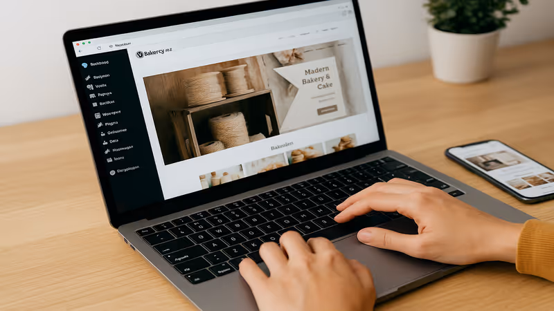 Voorbeeld van een website op maat