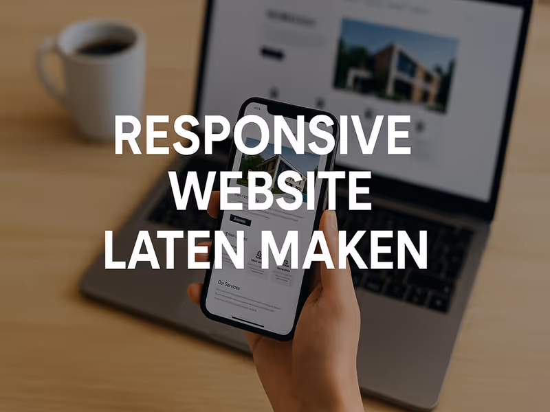 Responsive website op mobiel, tablet en desktop