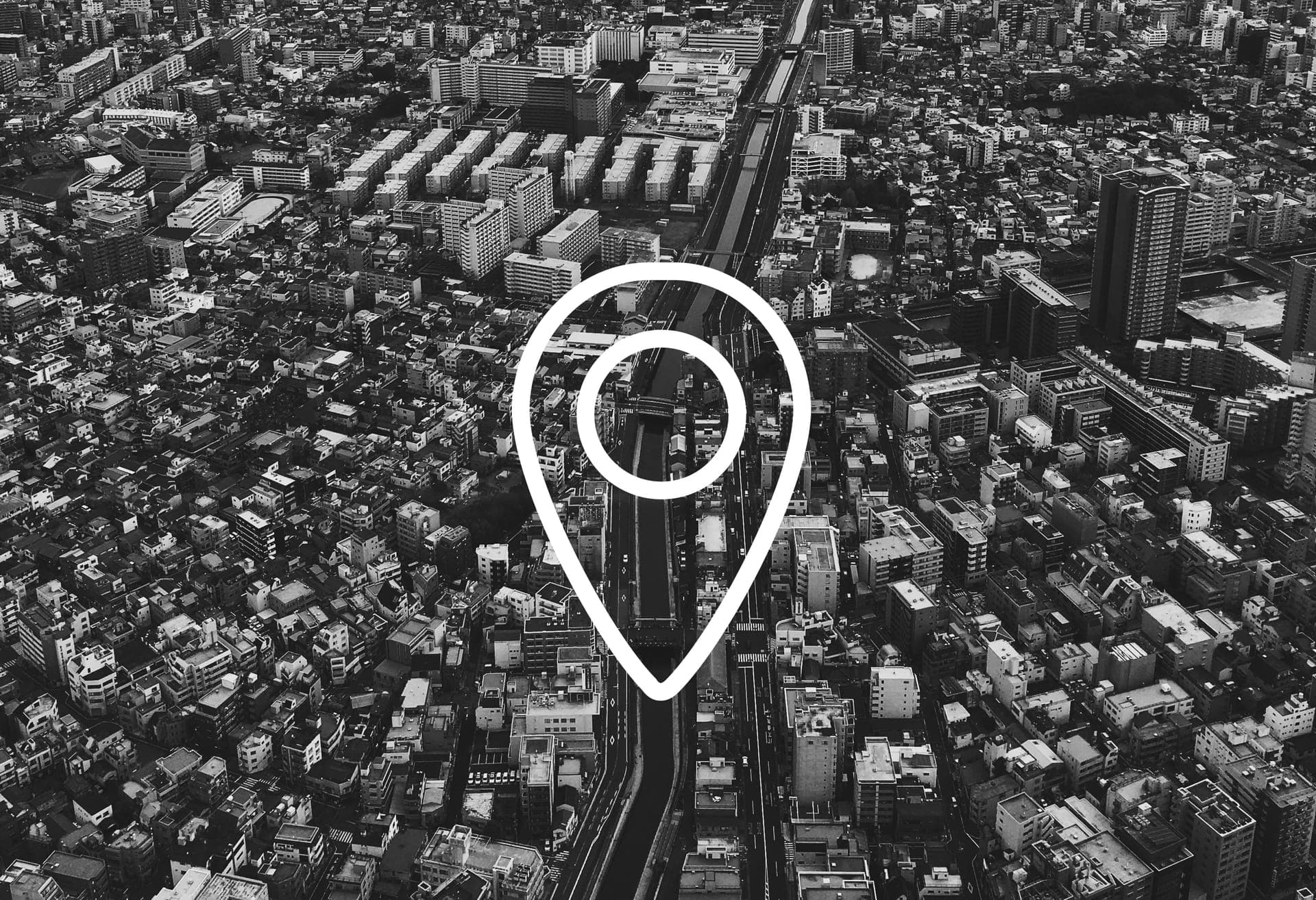 Kaartspeld die een bedrijfslocatie markeert