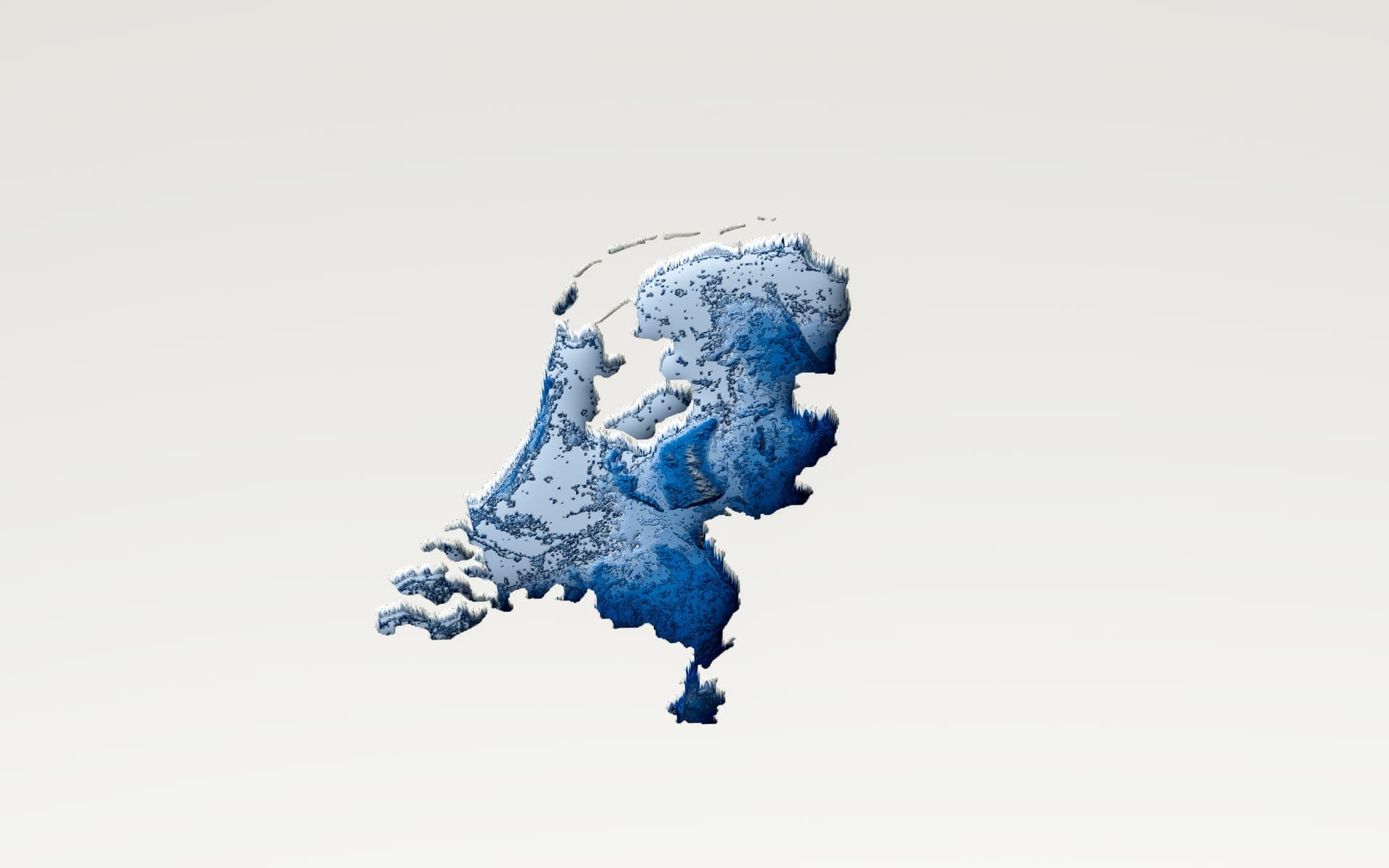 Map of the North of the Netherlands with the province of Drenthe and towns such as Assen, Hoogeveen and Emmen